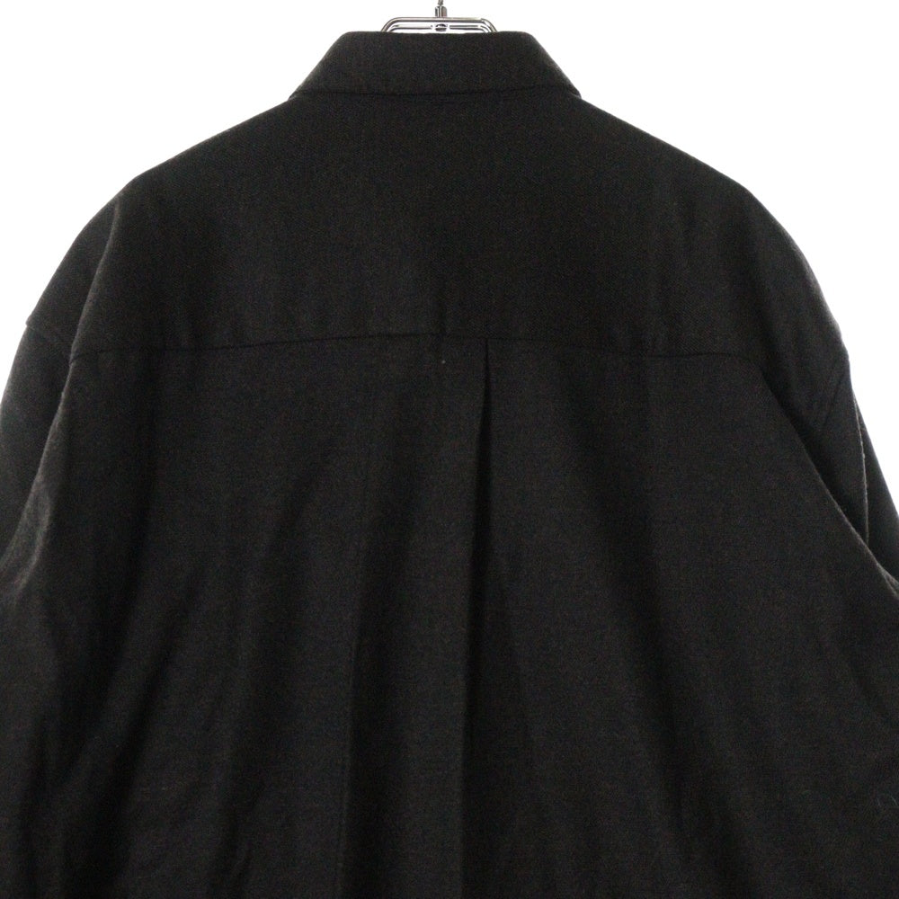seya.(セヤ) ETERNAL SHIRT FINE GRAINED TWEED ファイングライン ツイード エターナル 長袖シャツ ブラウン SG01001F107