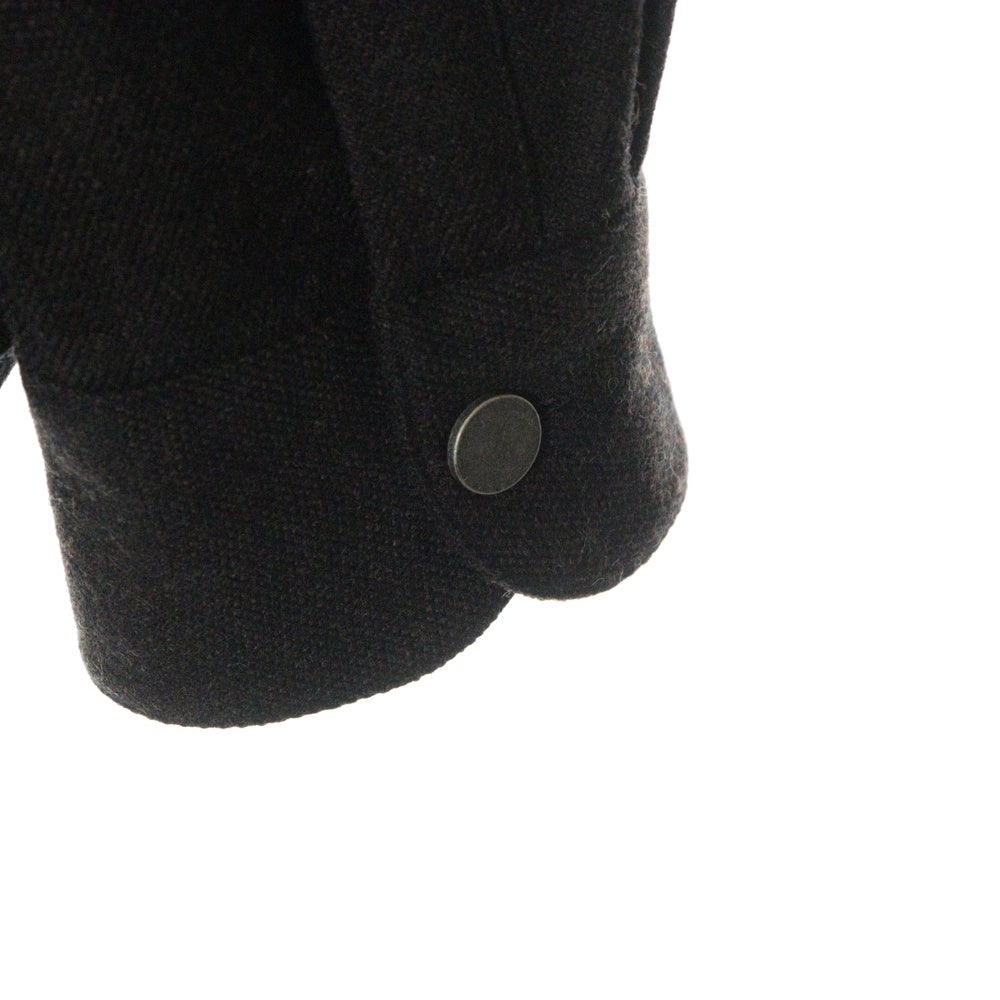 seya.(セヤ) ETERNAL SHIRT FINE GRAINED TWEED ファイングライン ツイード エターナル 長袖シャツ ブラウン SG01001F107