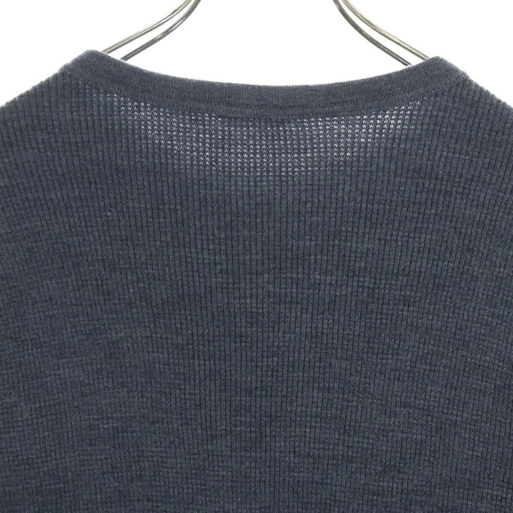 AURALEE(オーラリー) 24AW WOOL COTTON THERMAL P/O ウールコットン サーマル クルーネック 長袖ニット セーター グレー A24AP01HK
