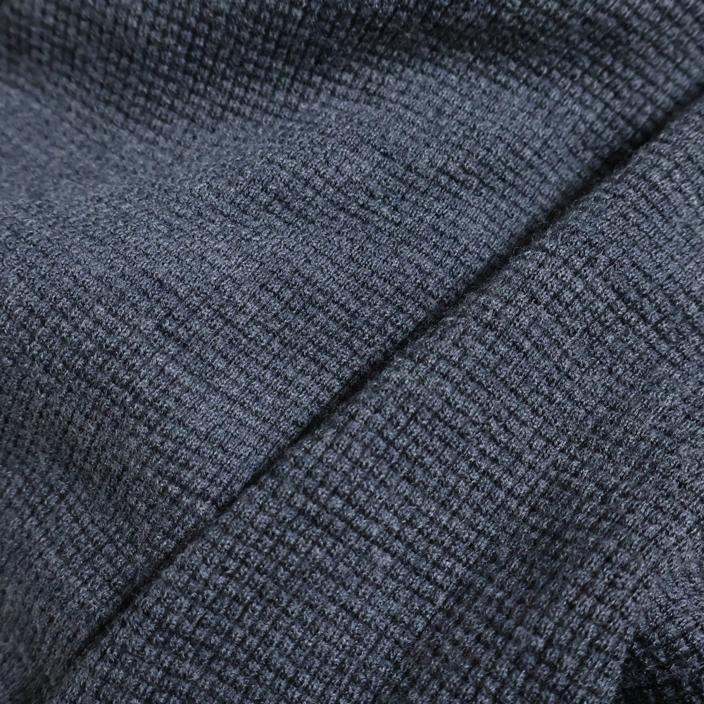 AURALEE(オーラリー) 24AW WOOL COTTON THERMAL P/O ウールコットン サーマル クルーネック 長袖ニット セーター グレー A24AP01HK