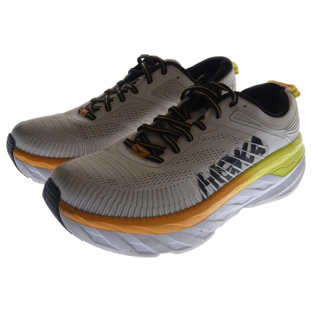 HOKA ONE ONE(ホカオネオネ) BONDI 7 Nimbus Cloud ボンダイ7 ニンバスクラウド メッシュ ローカットスニーカー グレー US9.5/27.5cm 1110518 NCRY