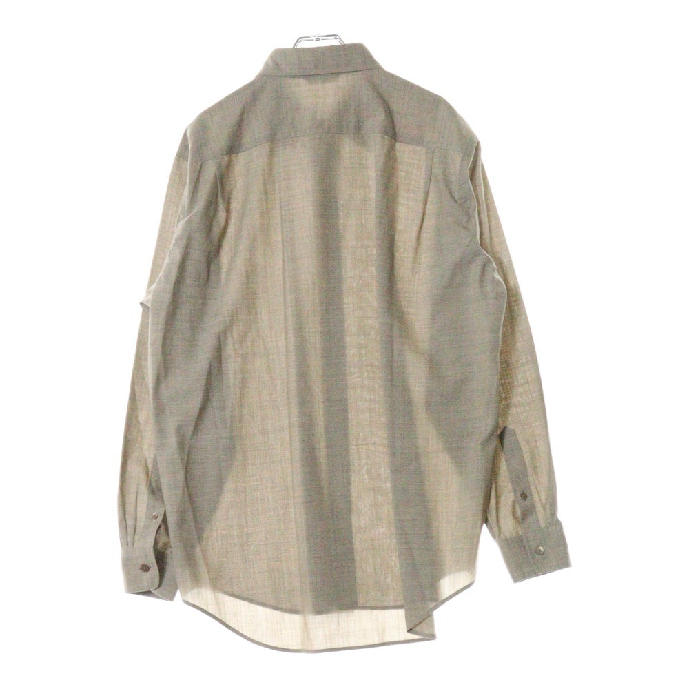 AURALEE(オーラリー) 24SS SUPER FINE TROPICAL WOOL SHIRT スーパーファイン トロピカルウール 長袖シャツ ベージュ A24SS03WT
