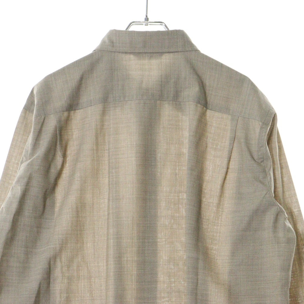 AURALEE(オーラリー) 24SS SUPER FINE TROPICAL WOOL SHIRT スーパーファイン トロピカルウール 長袖シャツ ベージュ A24SS03WT