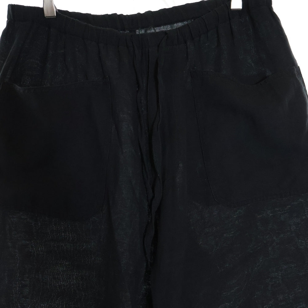 KAPTAIN SUNSHINE(キャプテンサンシャイン) Sideseemless Easy Pants サイドシームレス コットンリネン イージーパンツ ブラック