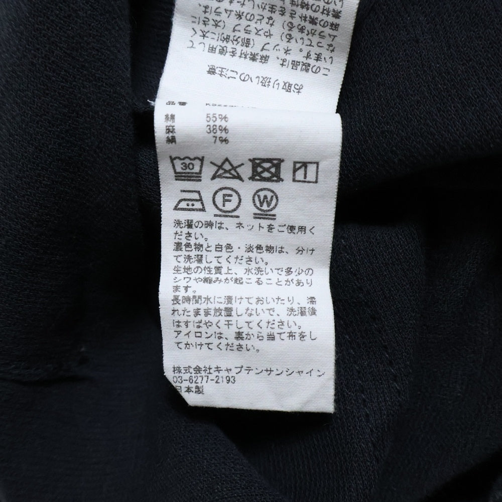 KAPTAIN SUNSHINE(キャプテンサンシャイン) Sideseemless Easy Pants サイドシームレス コットンリネン イージーパンツ ブラック