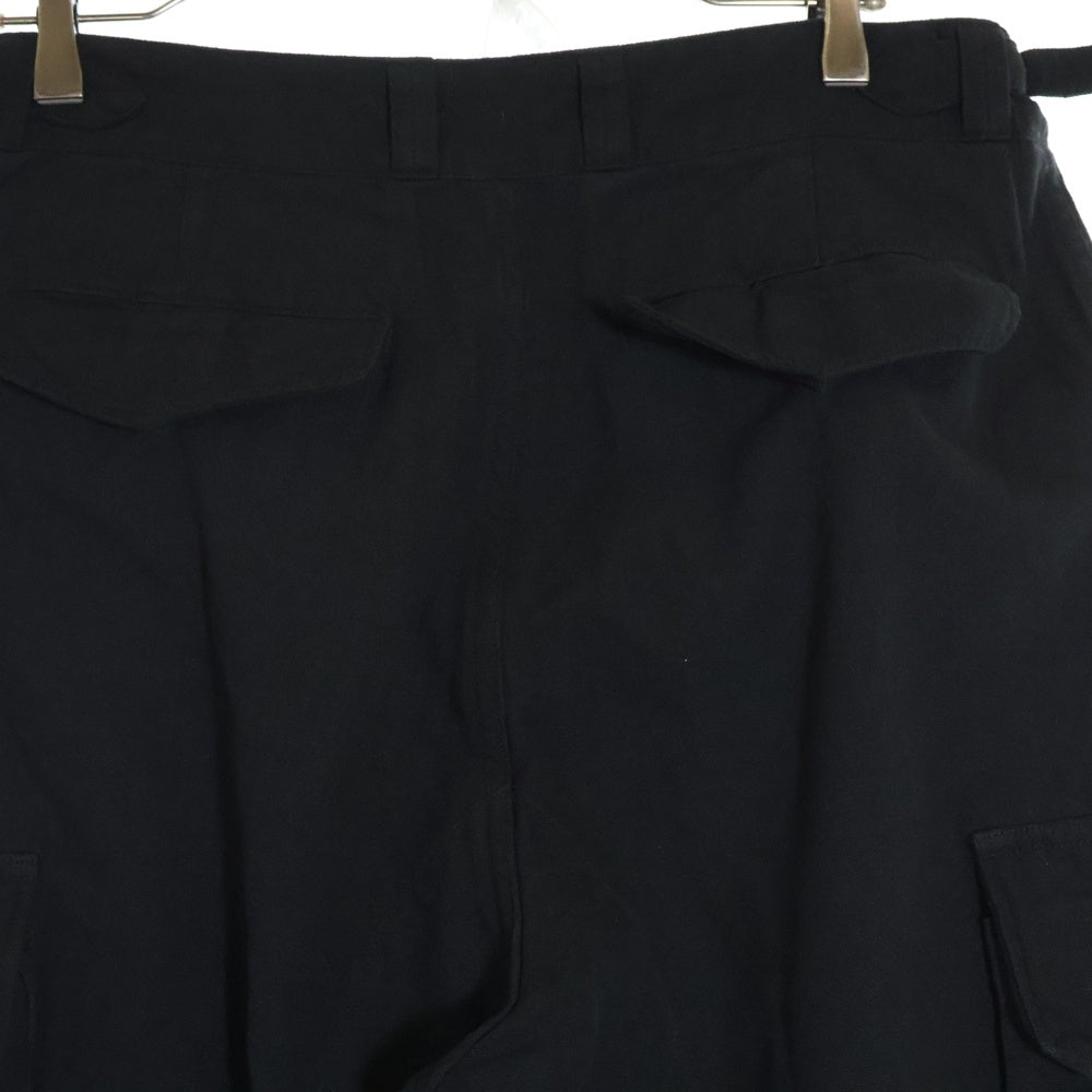 COMOLI(コモリ) 22SS 6P コットン ワイド カーゴパンツ ブラック V01-03012