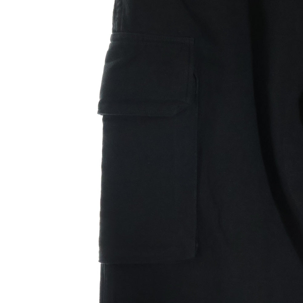 COMOLI(コモリ) 22SS 6P コットン ワイド カーゴパンツ ブラック V01-03012