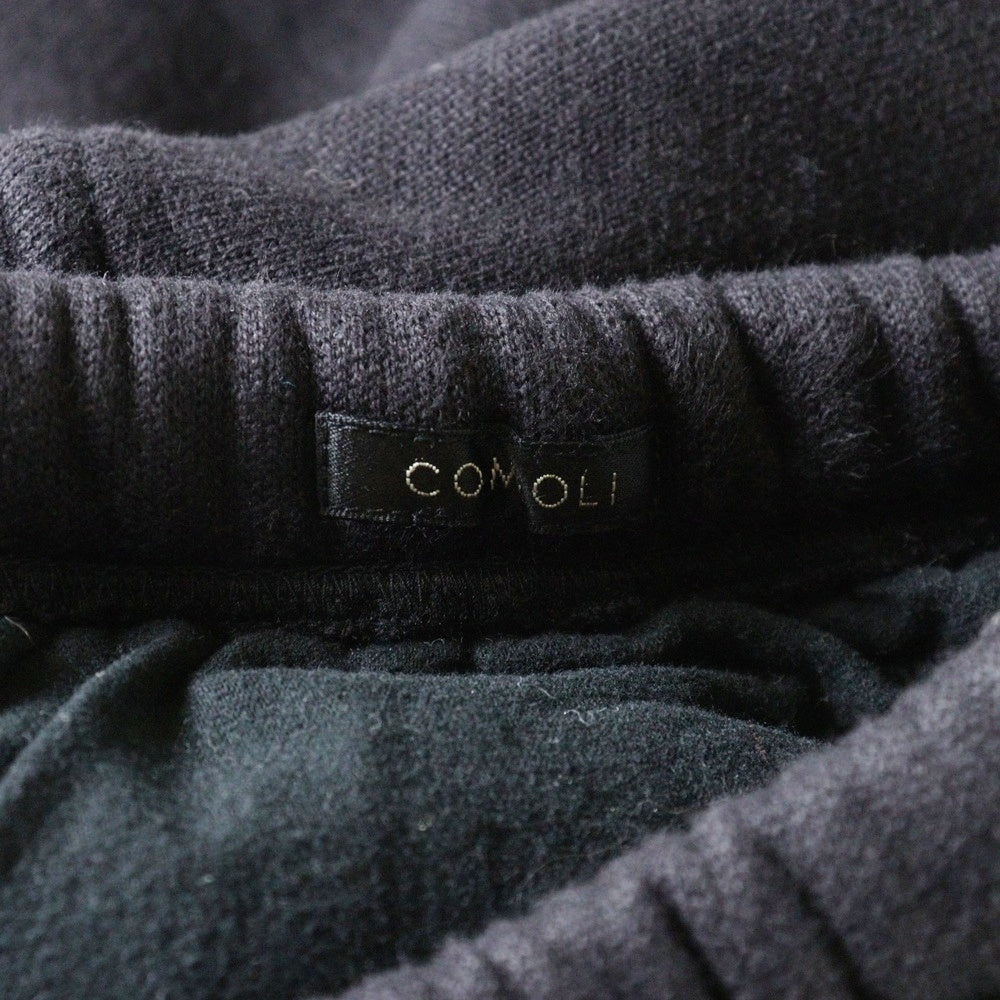 COMOLI(コモリ) 21AW C/W 裏毛 ワイド スウェットパンツ ブラック U03-05015