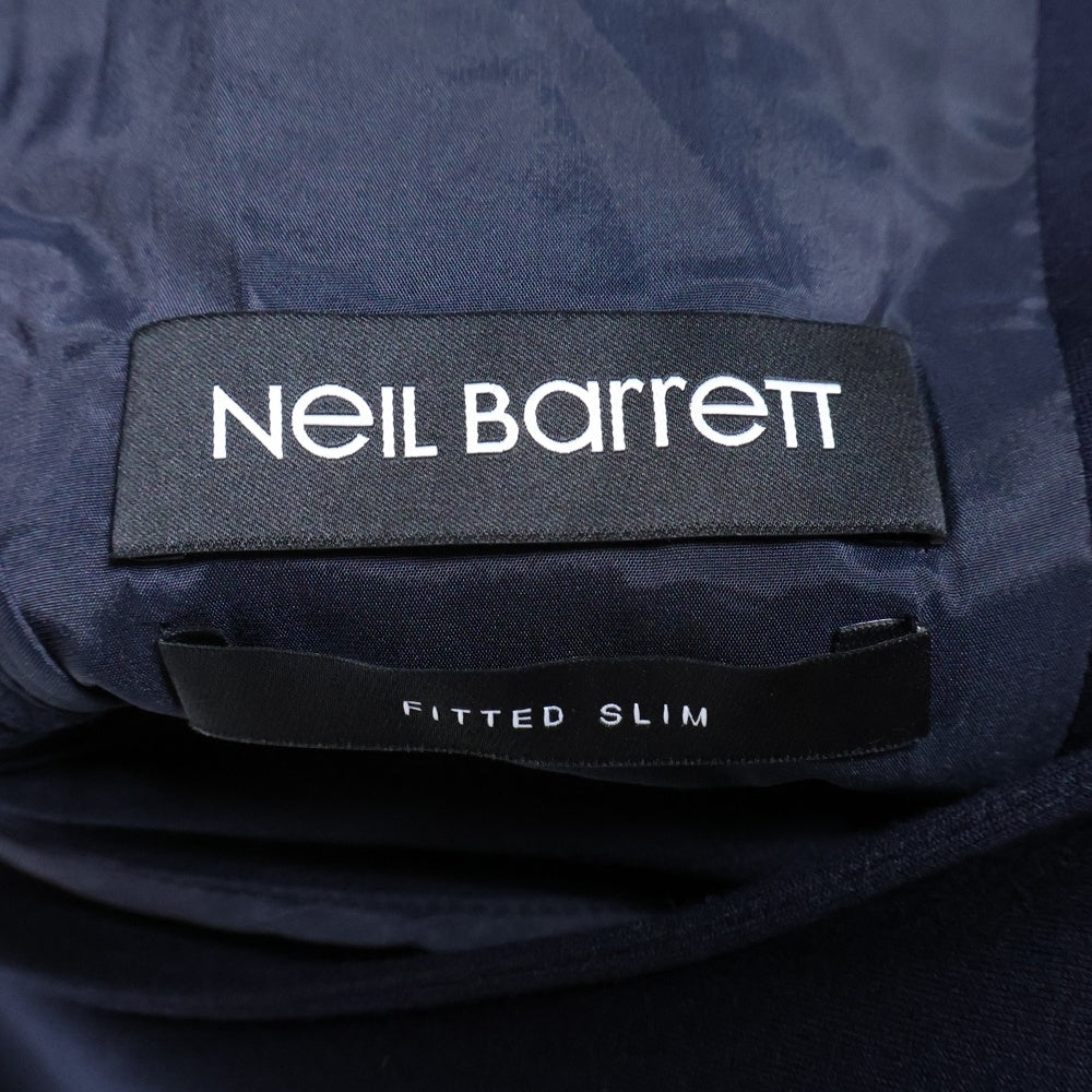 Neil Barrett(ニール バレット) FITTED SLIM スリムフィット レーヨン 2B テーラードジャケット ネイビー PBGI594
