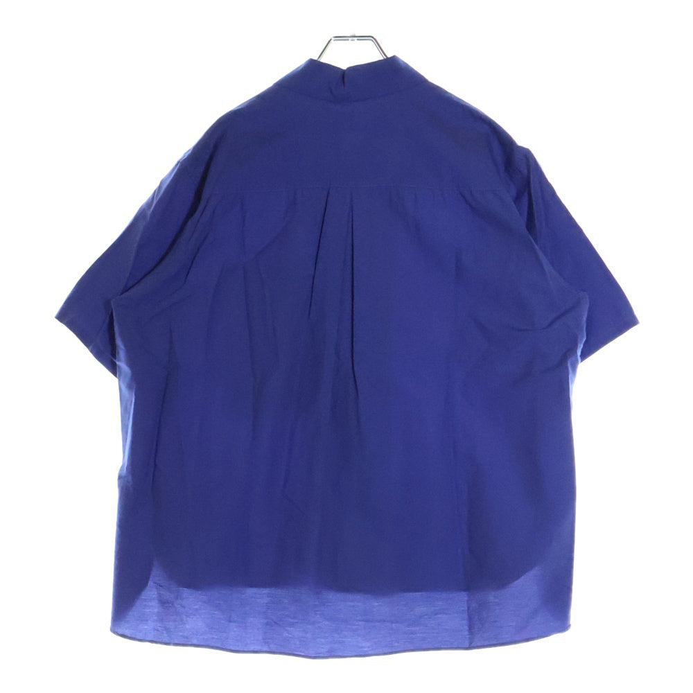 POLYPLOID(ポリプロイド) CAMP COLLAR SHIRT コットンシルク キャンプ オープンカラー 半袖シャツ ブルー 11-C-10