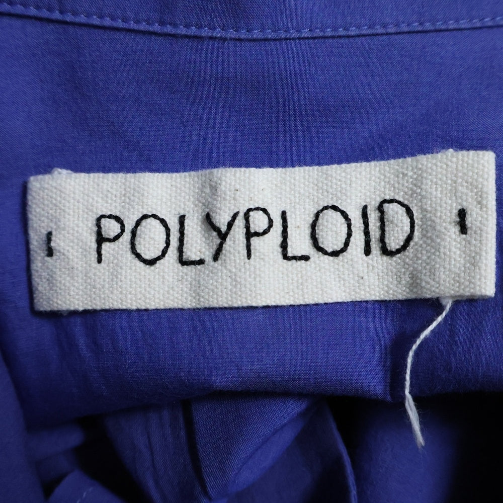 POLYPLOID(ポリプロイド) CAMP COLLAR SHIRT コットンシルク キャンプ オープンカラー 半袖シャツ ブルー 11-C-10