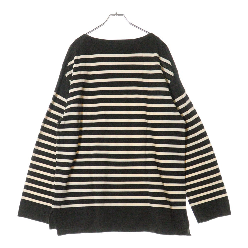 blurhms(ブラームス) Border Basque Shirt ボーダー バスク 長袖Tシャツ カットソー ダークブラウン/ホワイト bROOTS23S29