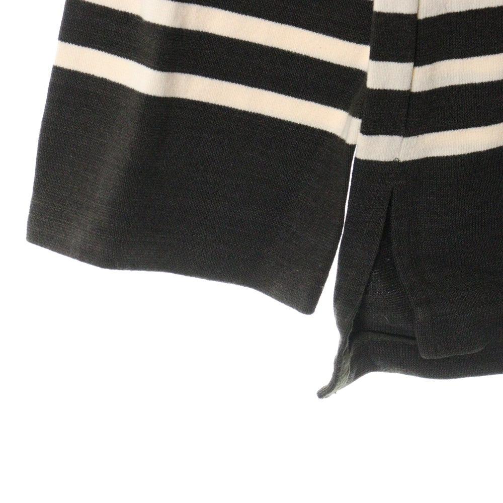 blurhms(ブラームス) Border Basque Shirt ボーダー バスク 長袖Tシャツ カットソー ダークブラウン/ホワイト bROOTS23S29