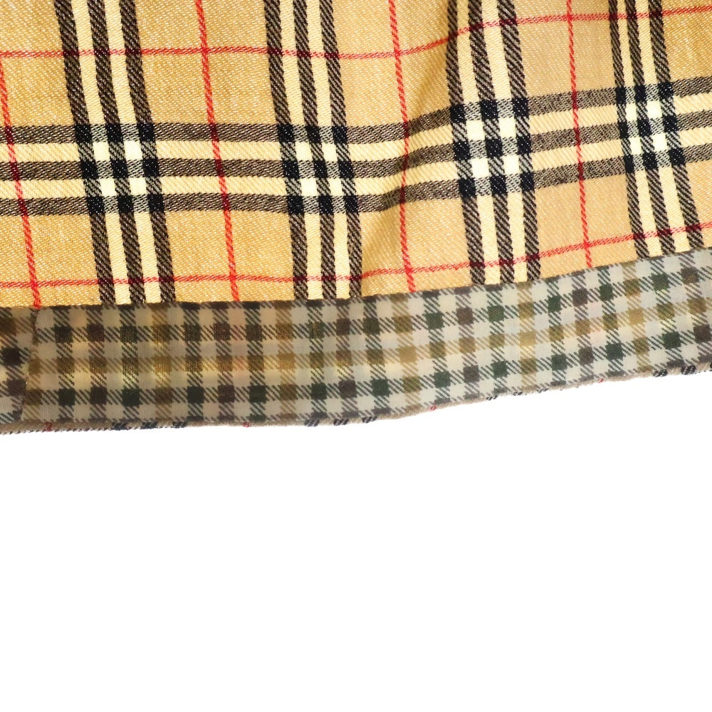 BURBERRY BLUE LABEL(バーバリーブルーレーベル) ノヴァチェック ヴィンテージ ウール フレア ミニ タイトスカート レディース ベージュ FXF22-507
