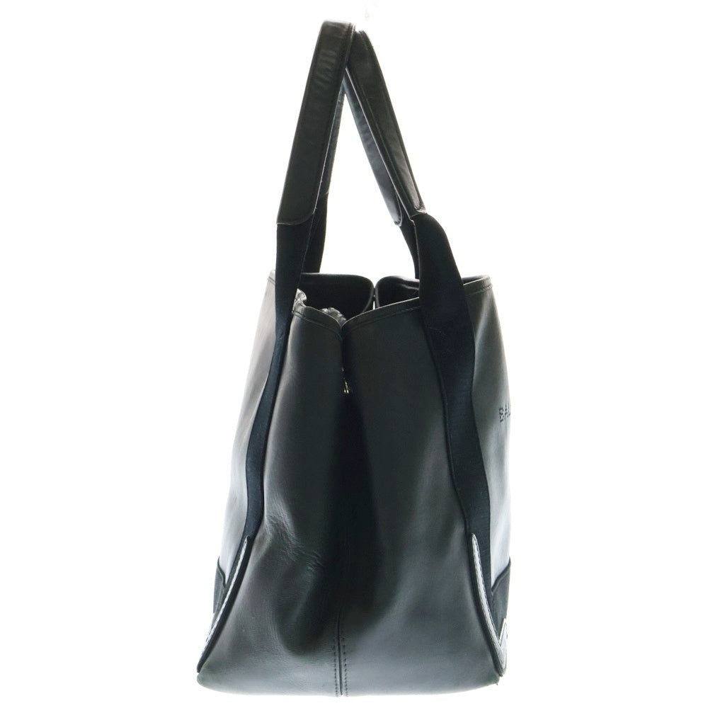BALENCIAGA(バレンシアガ) NAVY CABAS S ネイビー スモール カバ レザー トート ハンドバッグ ブラック 339933