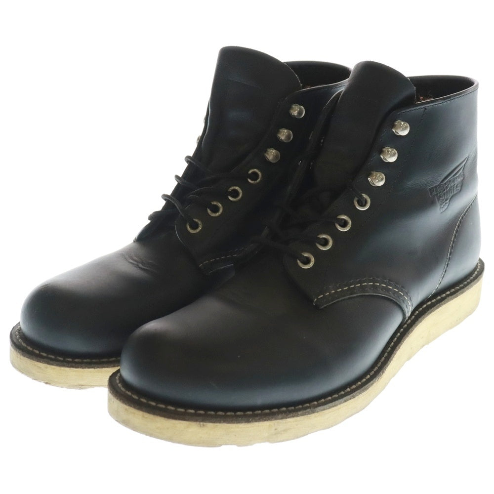 RED WING(レッド ウイング) 8165 6-INCH CLASSIC ROUND クラシックラウンド レザー レースアップ ブーツ ブラック