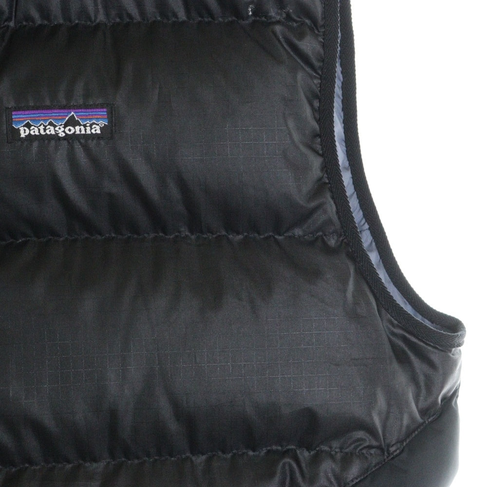 PATAGONIA(パタゴニア) 06AW DOWN VEST 胸ロゴパッチ ダブルポケット ジップアップ ナイロン ダウンベスト ブラック 84631F6