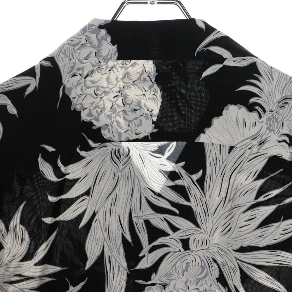 SUN SURF(サンサーフ) RAYON HAWAIIAN SHIRT ISLAND PINEAPPLE レーヨン ハワイアン シャツ アイランド パイナップル 半袖シャツ ブラック/ホワイト SS39413