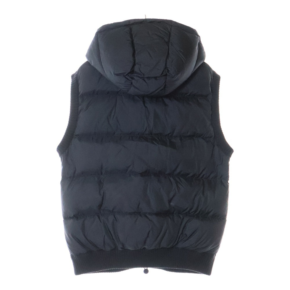 MONCLER(モンクレール) 16AW MAGLIONE TRICOT GILET マリオーネ トリコ バックナイロン フーデッドダウンベスト ブラック B20919413400 94111