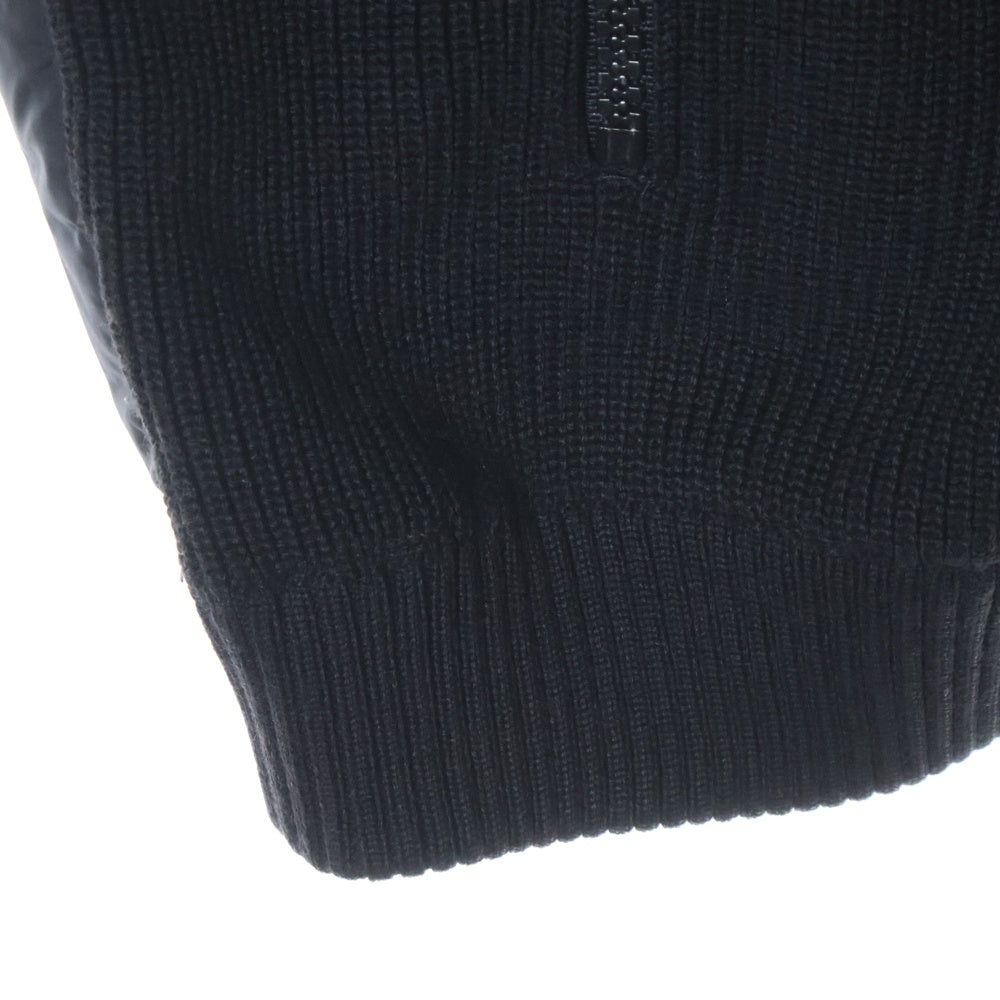 MONCLER(モンクレール) 16AW MAGLIONE TRICOT GILET マリオーネ トリコ バックナイロン フーデッドダウンベスト ブラック B20919413400 94111
