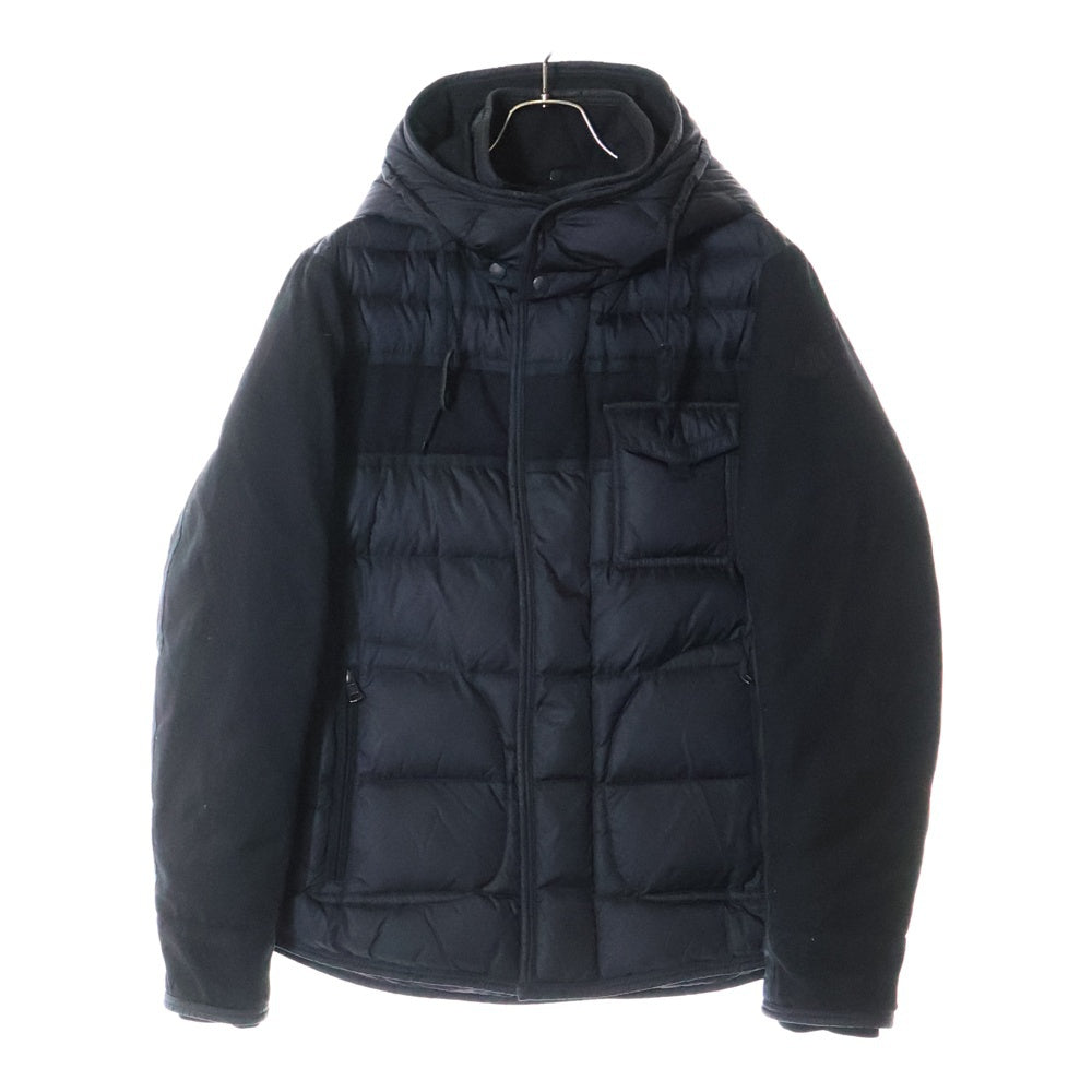 MONCLER(モンクレール) 17AW RYAN GIUBBOTTO ライアン アームロゴワッペン フーデッド ダウンジャケット ブラック C20914139285 53227