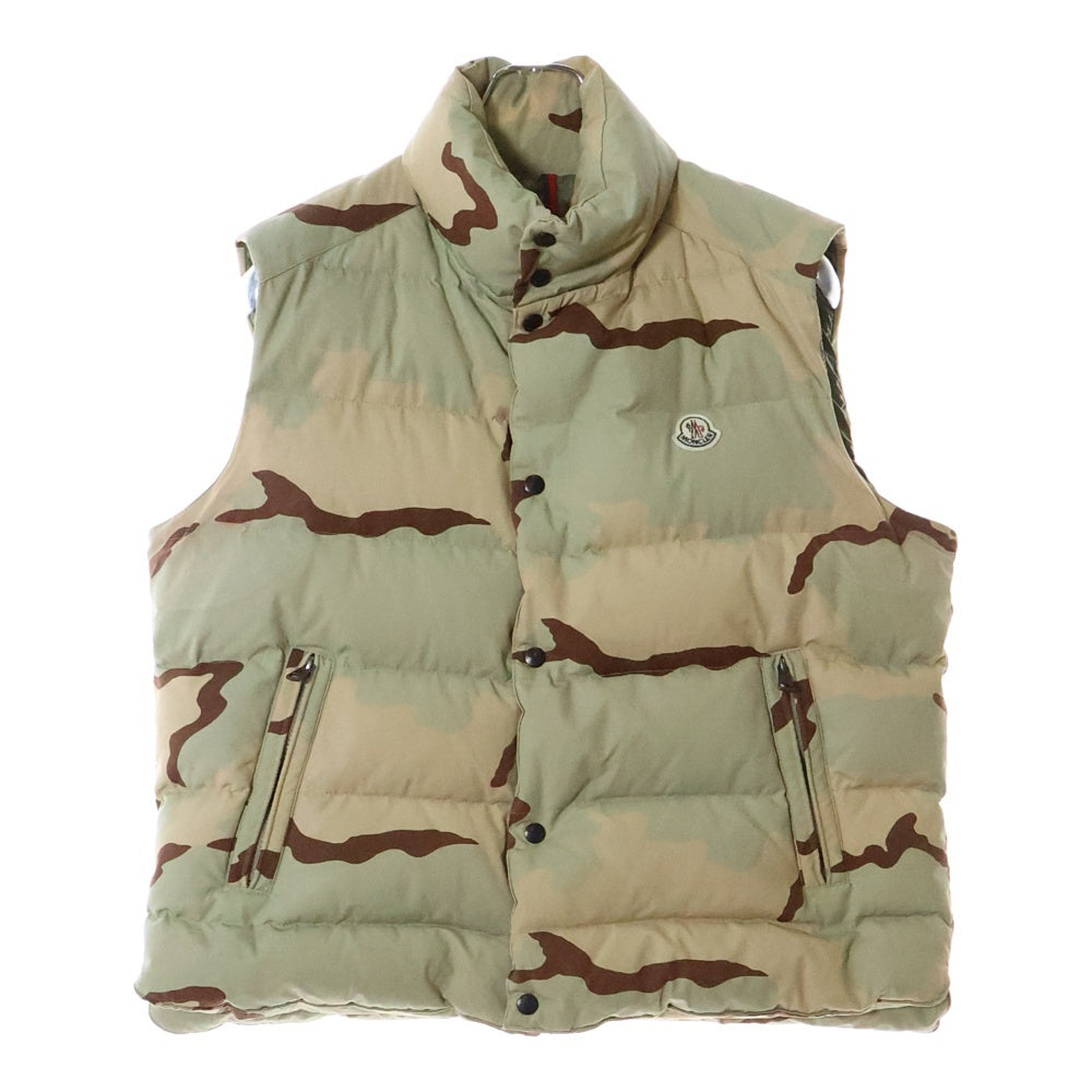 MONCLER(モンクレール) 16AW TIB GILET テビ ウッドランドカモ コットンリップストップ ダブルジップ ダウンベスト カーキ B20914335005 57963