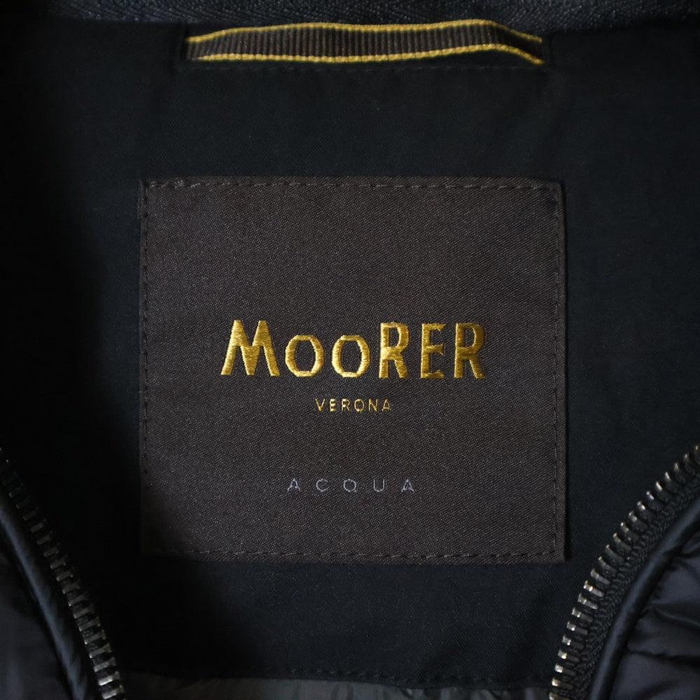 MOORER(ムーレー) HELSINKY-ADS イタリア製 ヘルシンキ ファー着脱 フーデッド ダウンコート ブラック