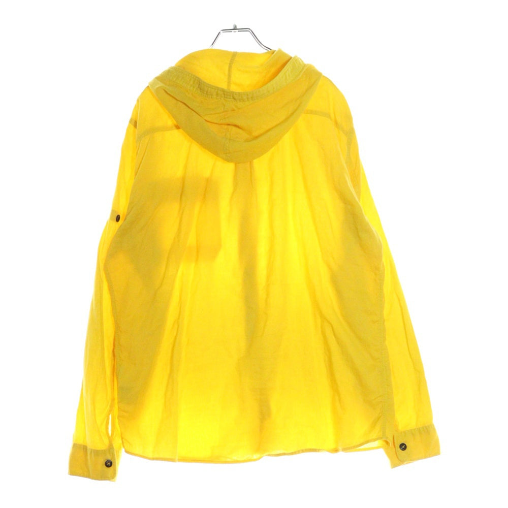 STONE ISLAND(ストーンアイランド) LIGHTWEIGHT COTTON HOODED OVERSHIRT ライトウェイト コットン フーデッド オーバー長袖シャツ イエロー 621511306