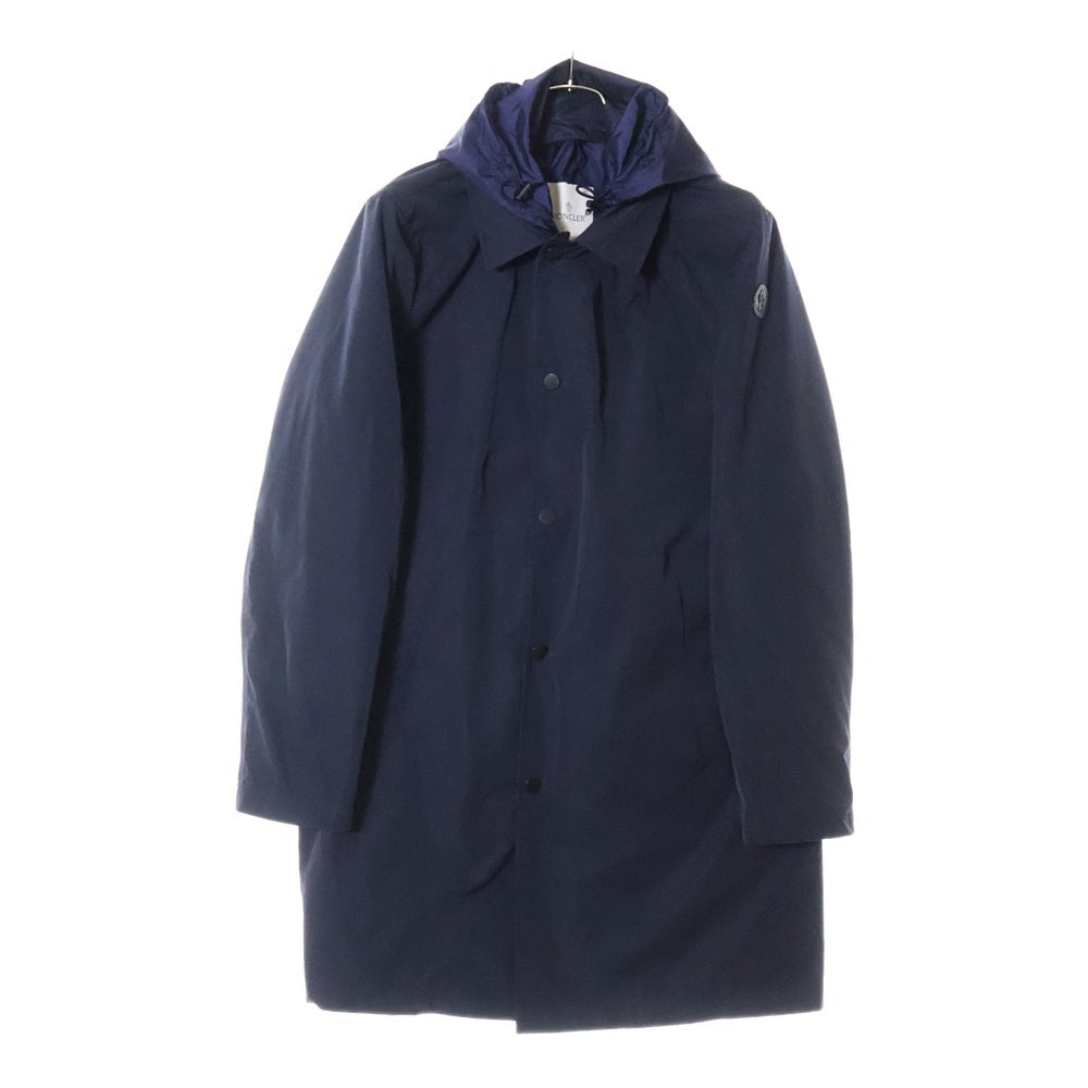 MONCLER(モンクレール) 16SS REYNAUD GIUBBOTTO レイノルド フーデッド ステンカラーコート ネイビー B10914210085 57540