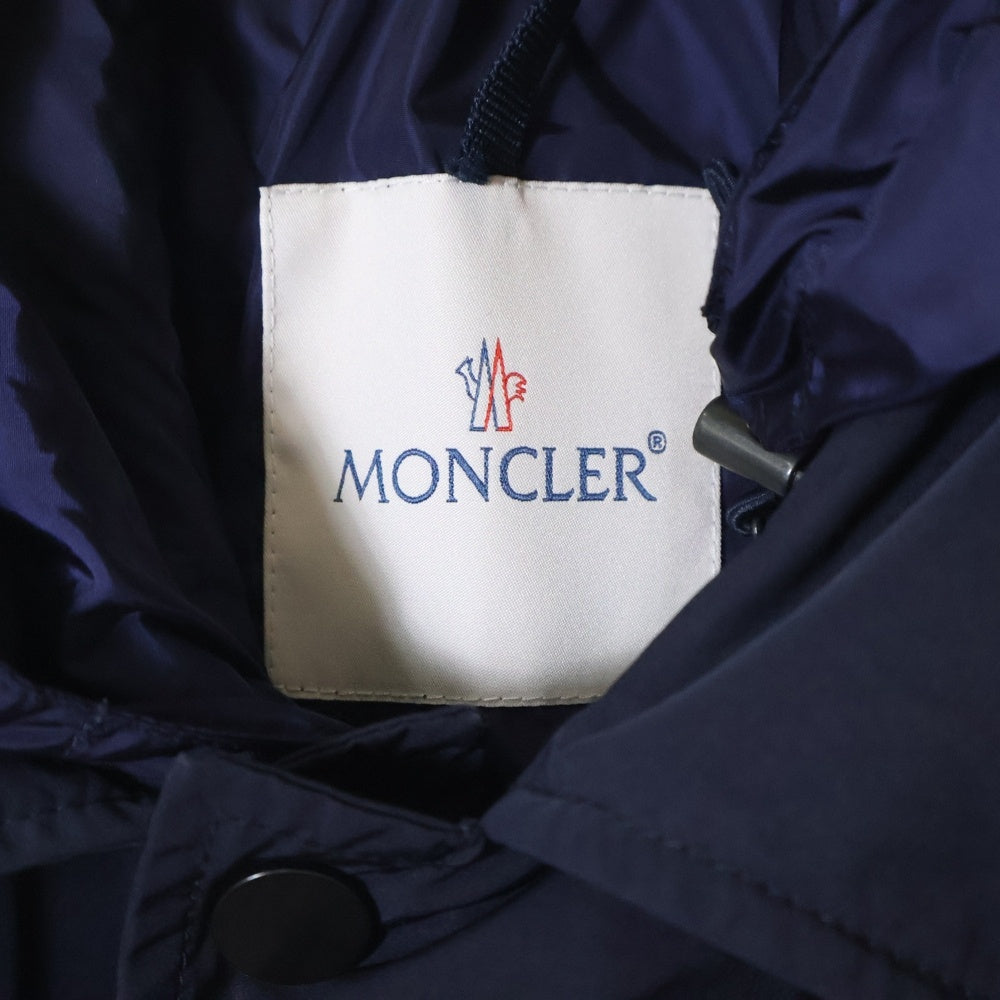 MONCLER(モンクレール) 16SS REYNAUD GIUBBOTTO レイノルド フーデッド ステンカラーコート ネイビー B10914210085 57540