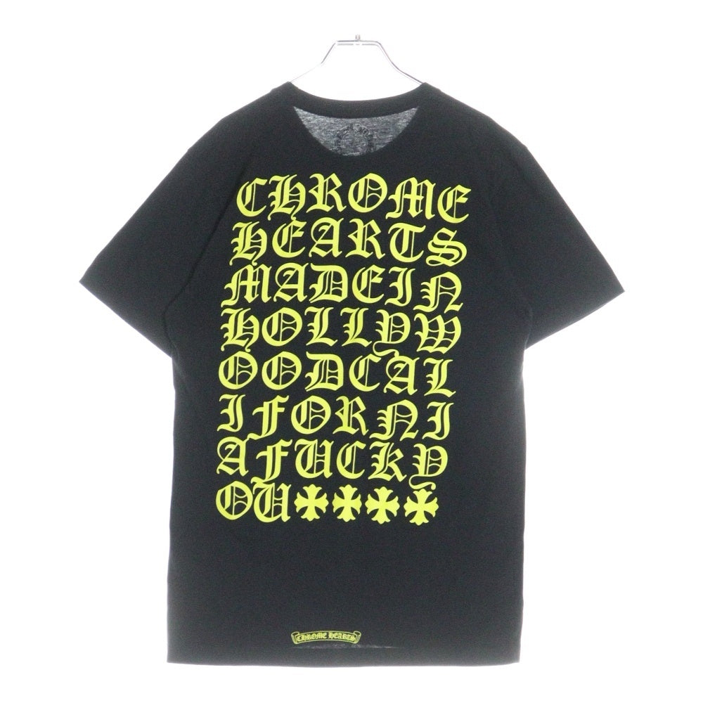 CHROME HEARTS(クロムハーツ) Yellow Made In Hollywood イエロー メイドインハリウッド プリントTシャツ 半袖カットソー ブラック