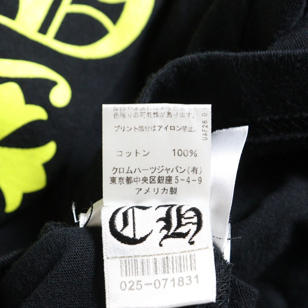 CHROME HEARTS(クロムハーツ) Yellow Made In Hollywood イエロー メイドインハリウッド プリントTシャツ 半袖カットソー ブラック