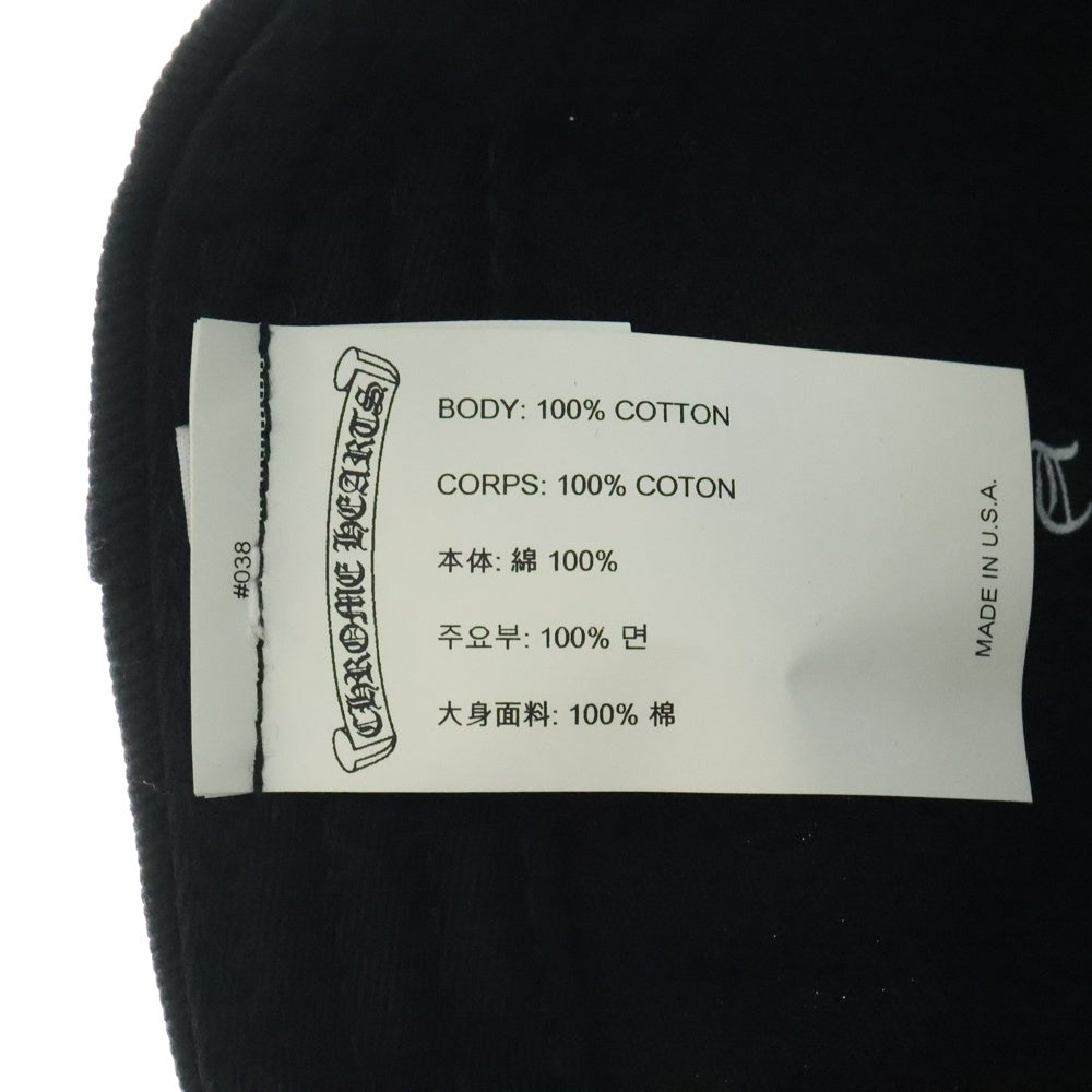 CHROME HEARTS(クロムハーツ) Horseshoe Cross Baseball Cap ホースシュー クロス刺繍 ベースボールキャップ ブラック