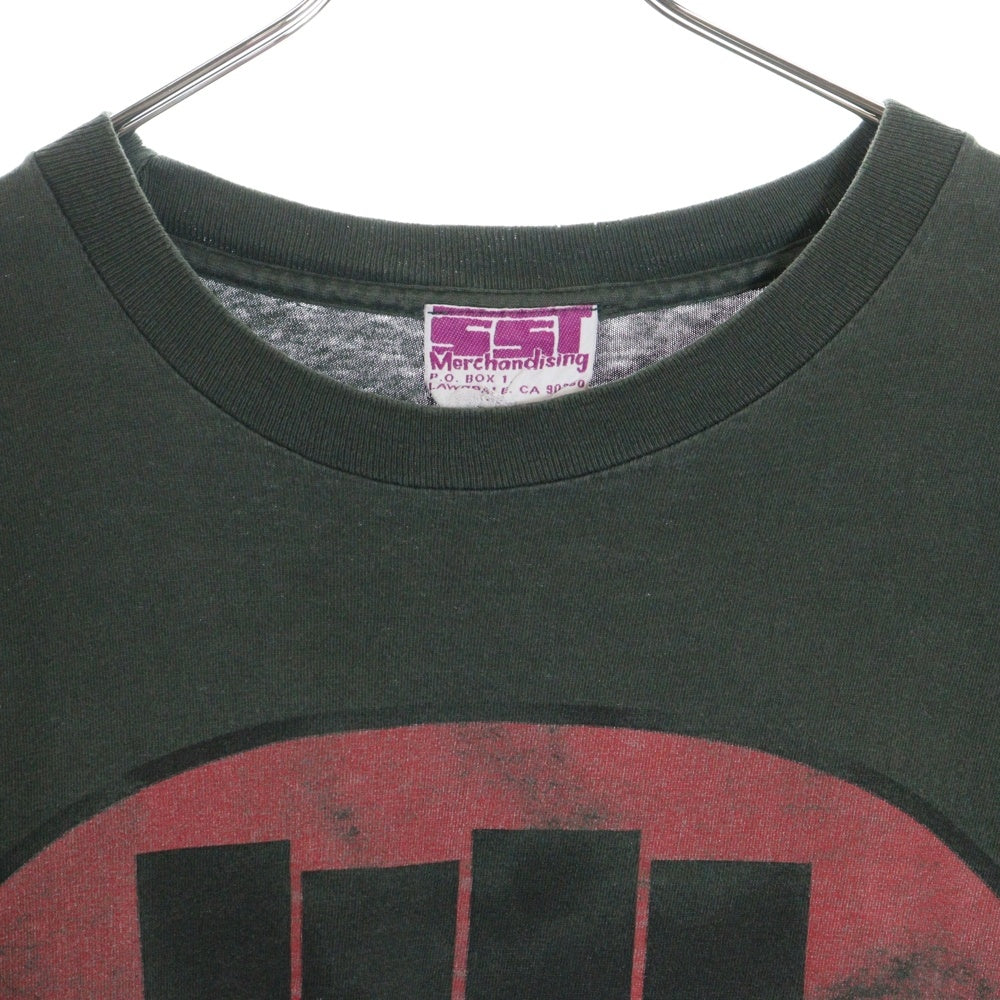 VINTAGE(ヴィンテージ) 90S VINTAGE BLACK FLAG ヴィンテージ ブラックフラグ フロントロゴ 半袖Tシャツ カットソー グリーン