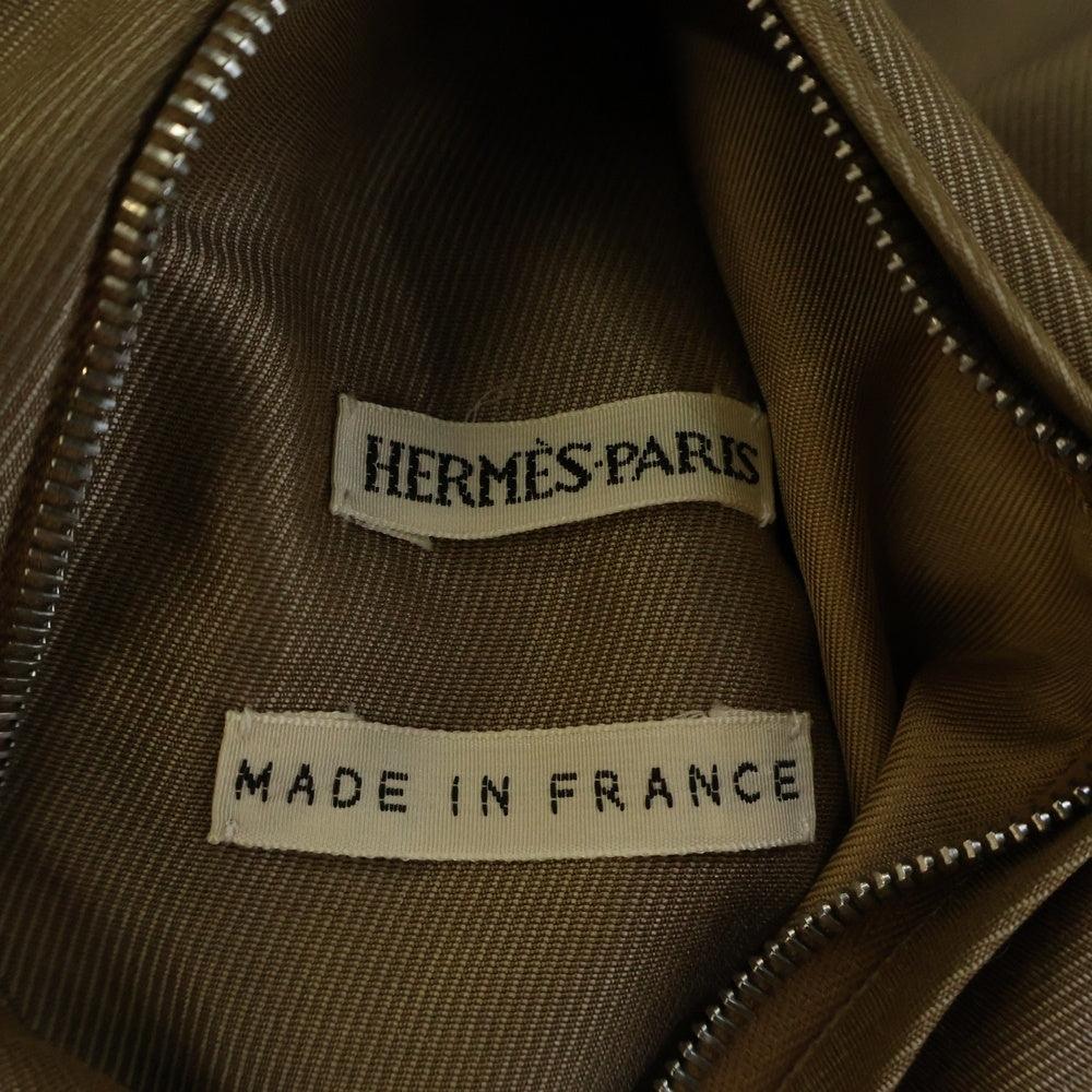 HERMES(エルメス) 90-00S au gr? du vent 風にまかせて マルジェラ期 総柄 リバーシブル シルクジャケット レディース ベージュ/レッド