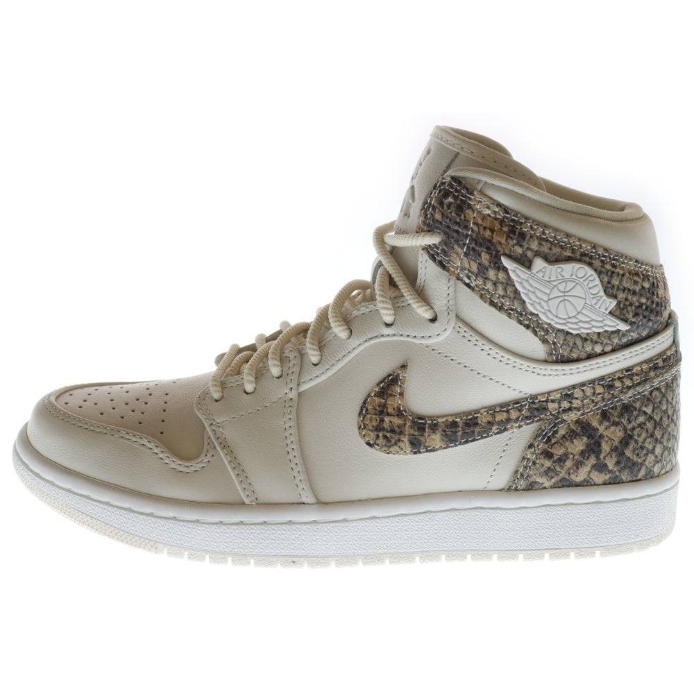 NIKE(ナイキ) WMNS AIR JORDAN 1 RETRO HIGH WHITE SNAKE ウィメンズ エアジョーダン スネーク ハイカットスニーカー ホワイト US8/25cm レディース AH7389-004