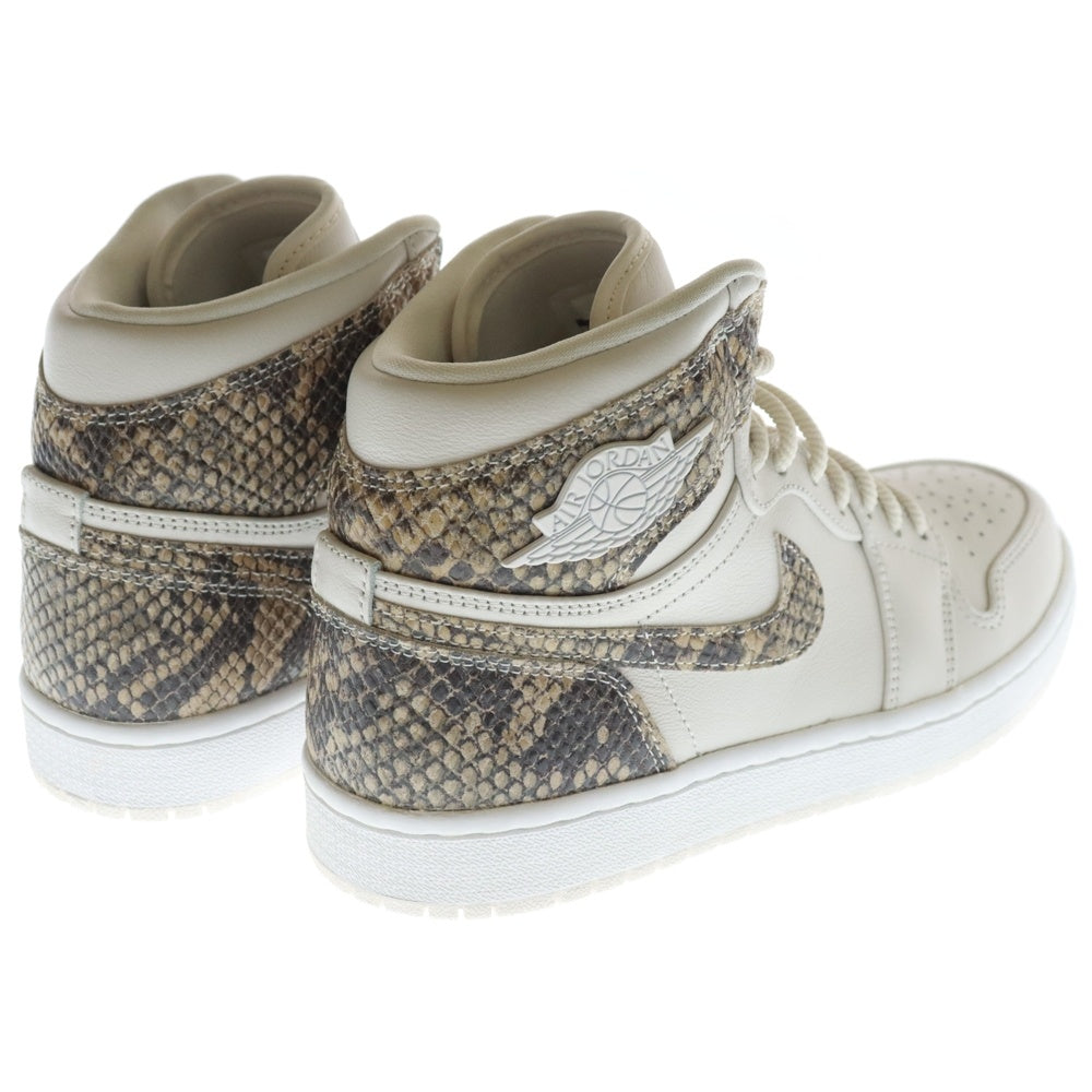 NIKE(ナイキ) WMNS AIR JORDAN 1 RETRO HIGH WHITE SNAKE ウィメンズ エアジョーダン スネーク ハイカットスニーカー ホワイト US8/25cm レディース AH7389-004