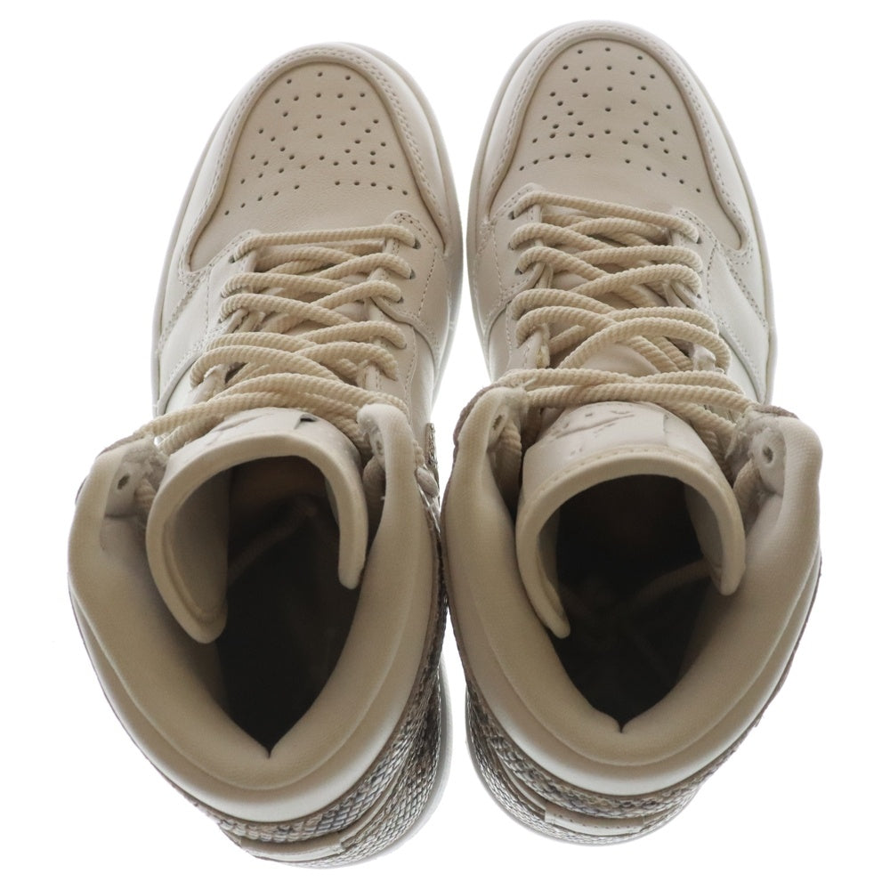 NIKE(ナイキ) WMNS AIR JORDAN 1 RETRO HIGH WHITE SNAKE ウィメンズ エアジョーダン スネーク ハイカットスニーカー ホワイト US8/25cm レディース AH7389-004