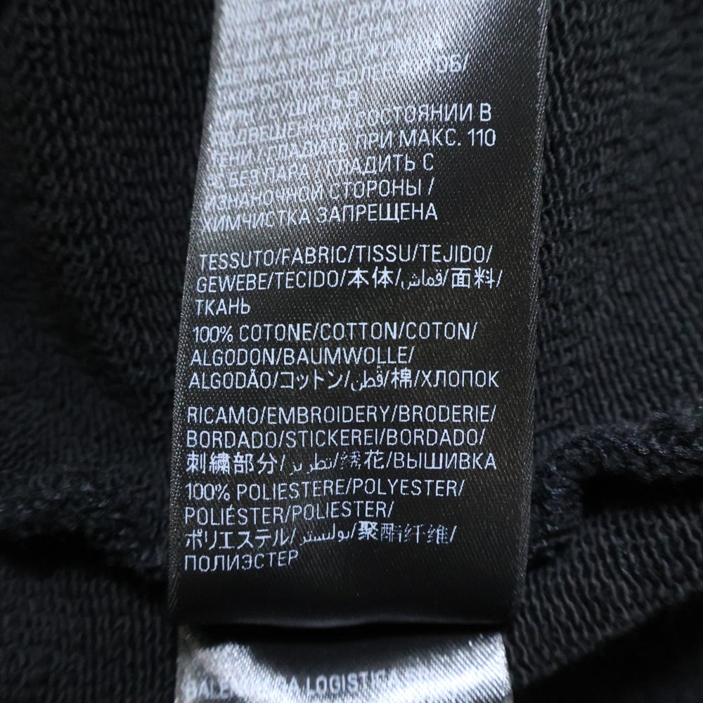 BALENCIAGA(バレンシアガ) 24AW クラシックBBロゴ クロップド プルオーバースウェットパーカー ブラック 783397 TQVS9
