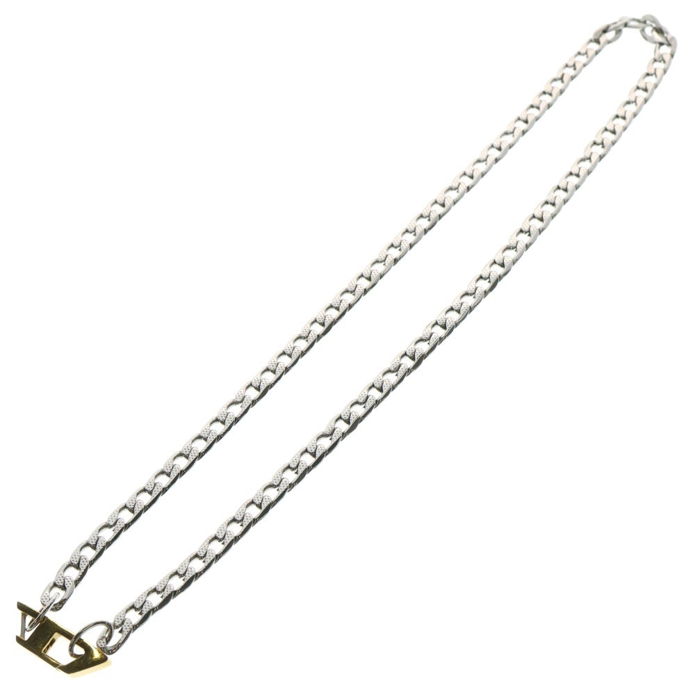 DIESEL(ディーゼル) STEEL NECKLACE Dロゴ ネックレス シルバー/ゴールド DX1343