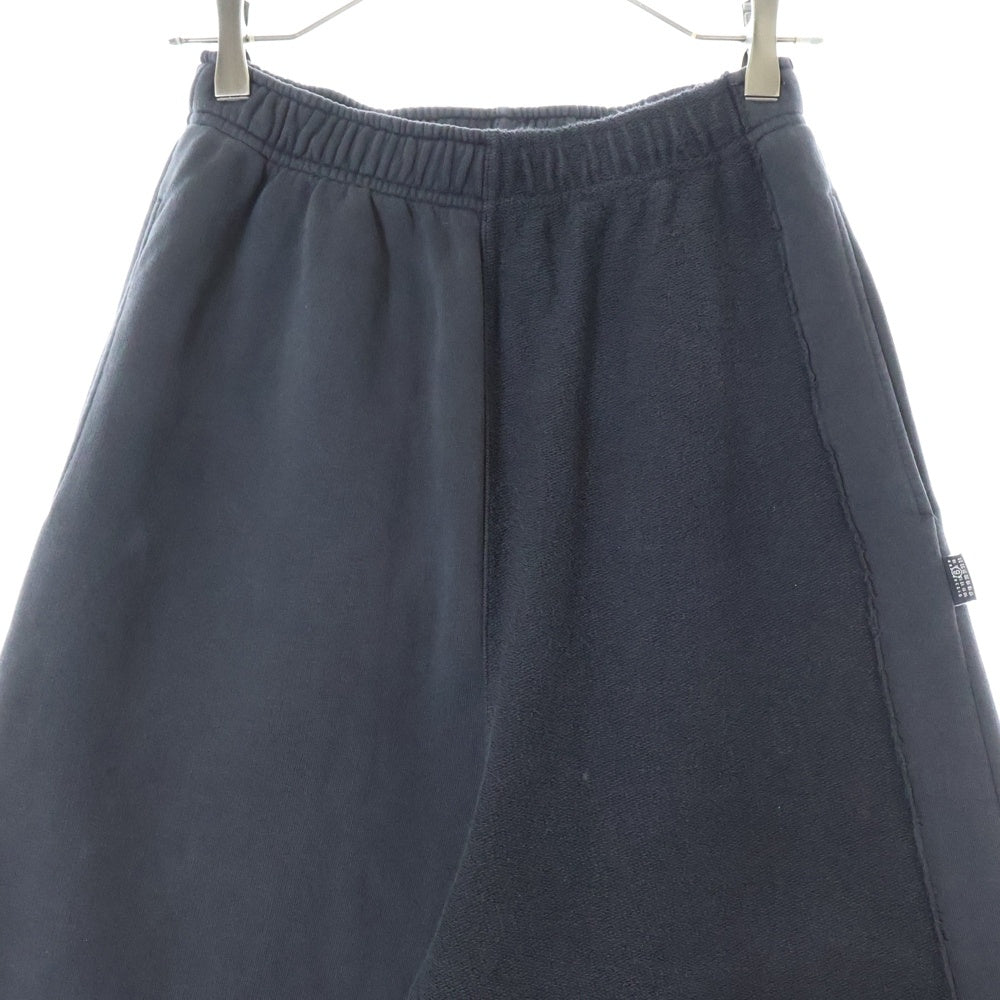 MM6 Maison Margiela(エムエムシックスメゾンマルジェラ) 24AW Inside Out Sweatpants インサイドアウト ワイドレッグスウェットパンツ ブラック SH0KA0024