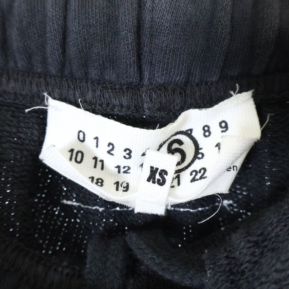 MM6 Maison Margiela(エムエムシックスメゾンマルジェラ) 24AW Inside Out Sweatpants インサイドアウト ワイドレッグスウェットパンツ ブラック SH0KA0024