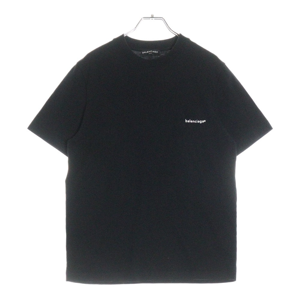 BALENCIAGA(バレンシアガ) 18SS ロゴプリント クルーネック 半袖Tシャツ カットソー ブラック 485978