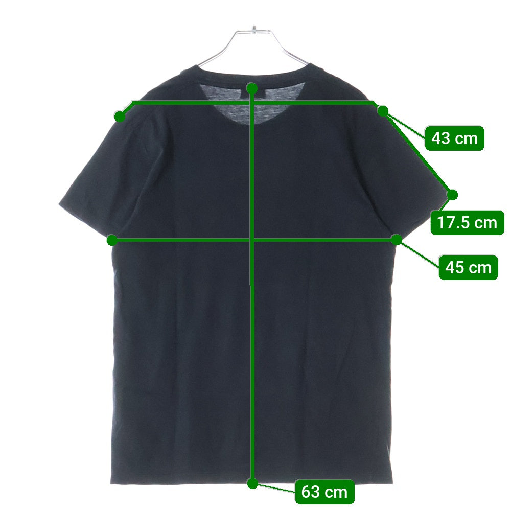 SAINT LAURENT PARIS(サンローランパリ) BLOOD LUSTER ブラッドラスター プリント クルーネック 半袖Tシャツ カットソー ブラック 378983 Y2LS1