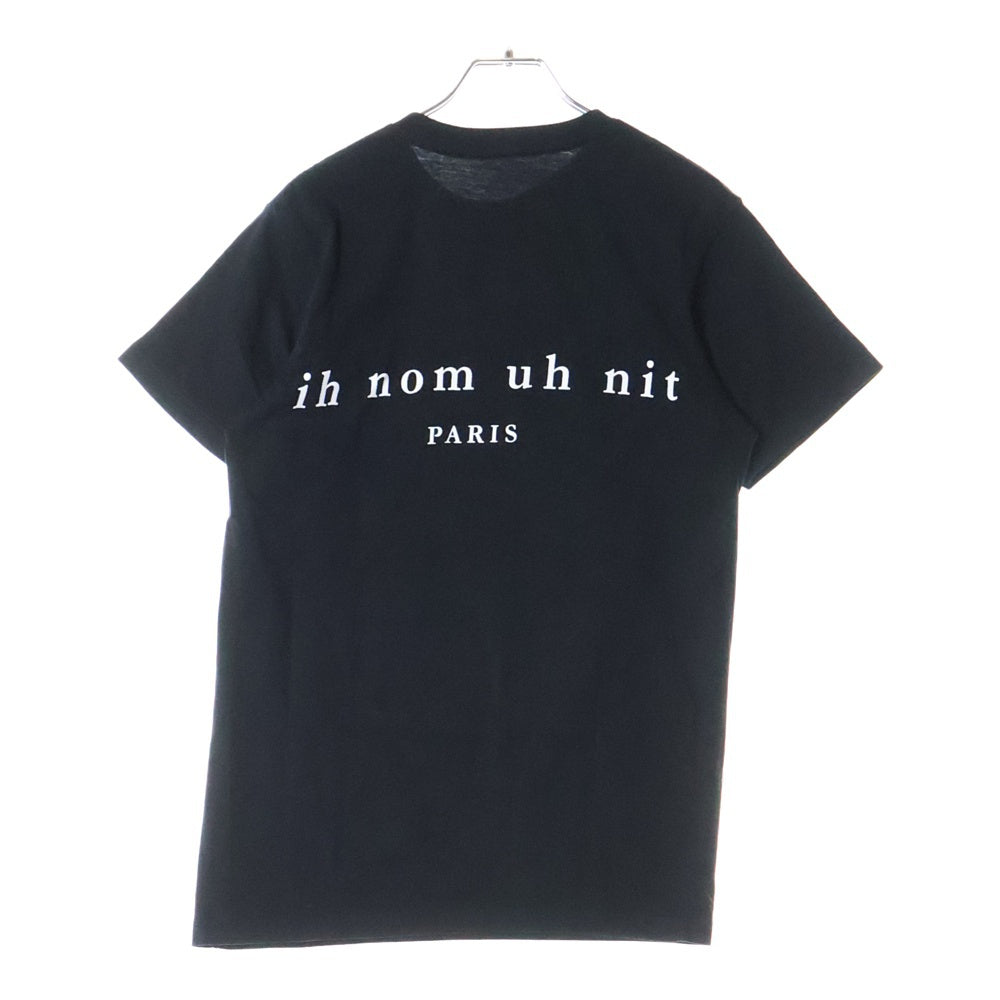 ih nom uh nit PARIS(インノミネイトパリス) ×NARCOS PABLO ESCOBAR ナルコス パブロエスコバル フォトプリント クルーネック コットン 半袖Tシャツ カットソー ブラック