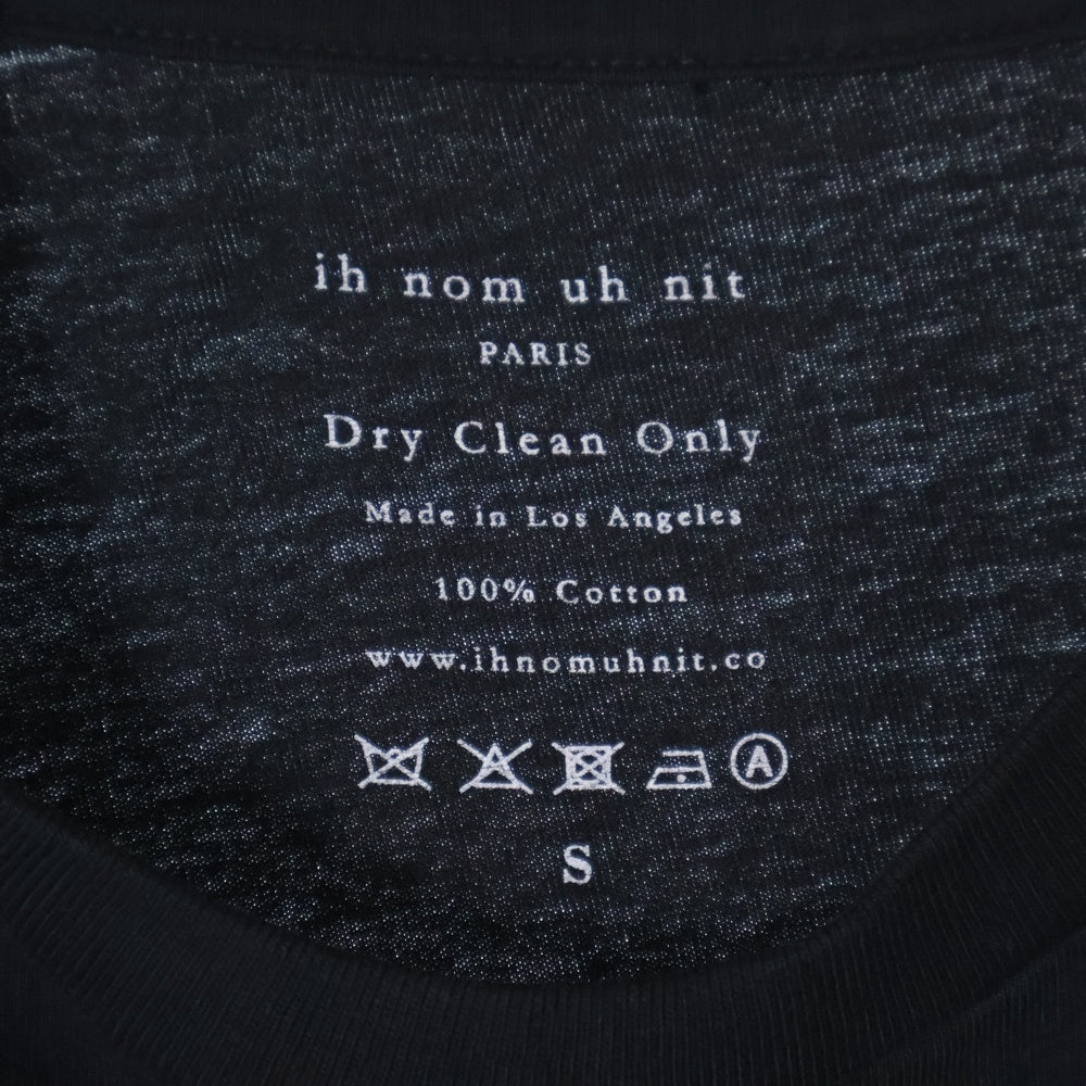 ih nom uh nit PARIS(インノミネイトパリス) ×NARCOS PABLO ESCOBAR ナルコス パブロエスコバル フォトプリント クルーネック コットン 半袖Tシャツ カットソー ブラック