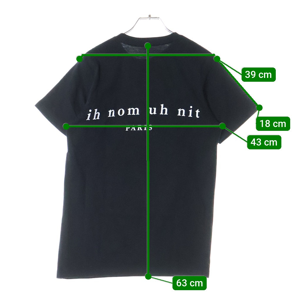 ih nom uh nit PARIS(インノミネイトパリス) ×NARCOS PABLO ESCOBAR ナルコス パブロエスコバル フォトプリント クルーネック コットン 半袖Tシャツ カットソー ブラック