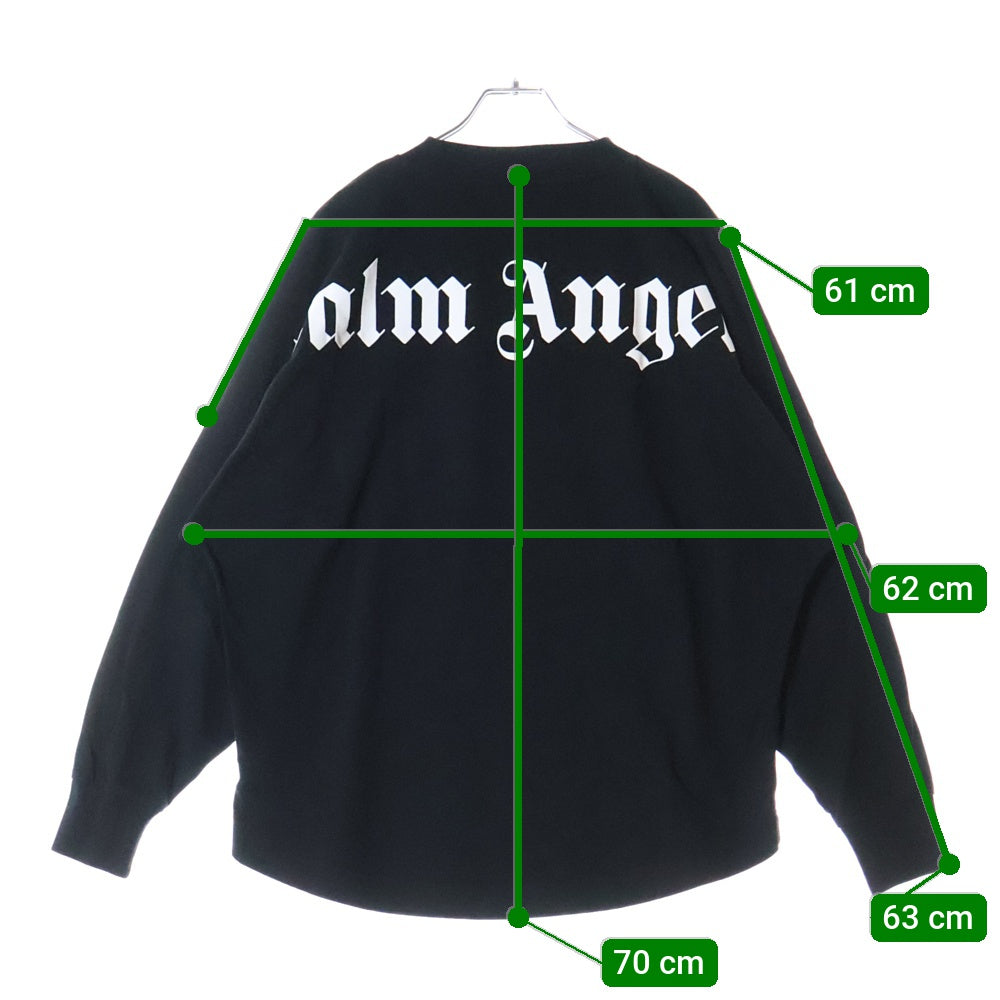 Palm Angels(パームエンジェルス) 21SS CLASSIC LOGO OVER TEE L/S クラシックロゴ オーバー コットン 長袖Tシャツ ブラック PMAB001R21JER001