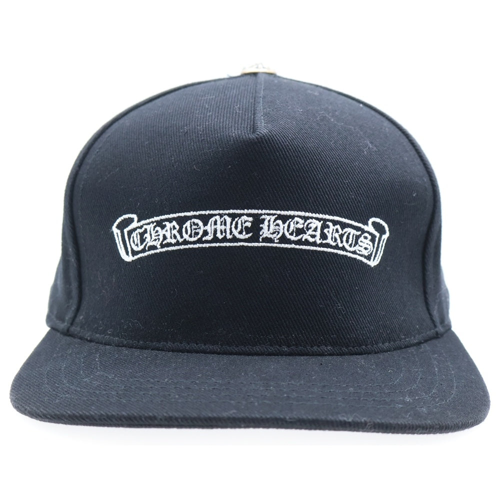 CHROME HEARTS(クロムハーツ) SCROLL LABEL スクロールラベル コットン 6パネル ベースボールキャップ 帽子 ブラック