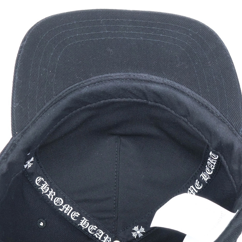 CHROME HEARTS(クロムハーツ) SCROLL LABEL スクロールラベル コットン 6パネル ベースボールキャップ 帽子 ブラック